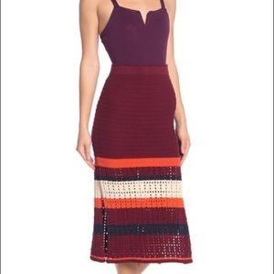 NWT Free People Far from Here crochet boho skirt